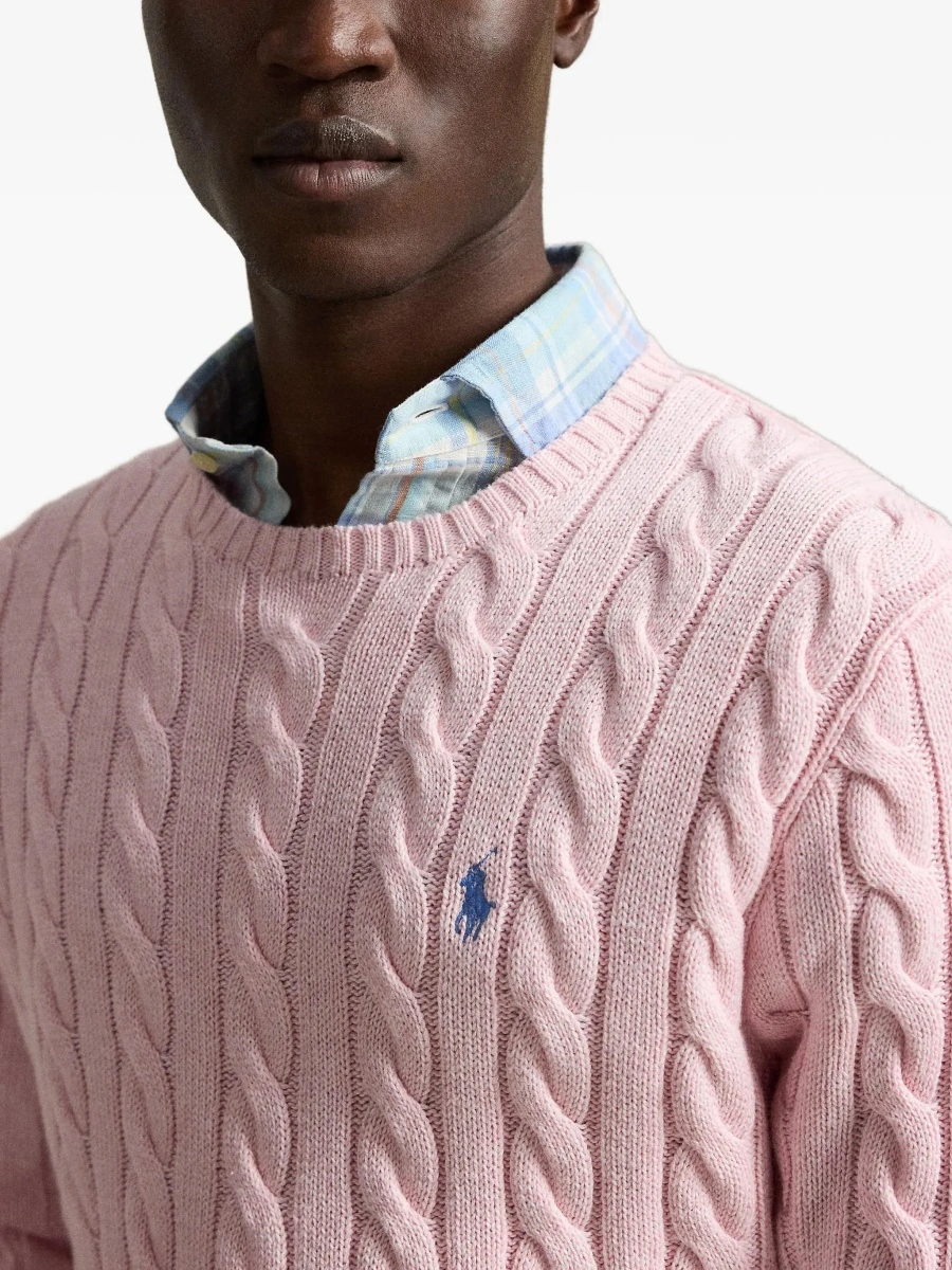 Pulover Ralph Lauren roz din bumbac - Img 7