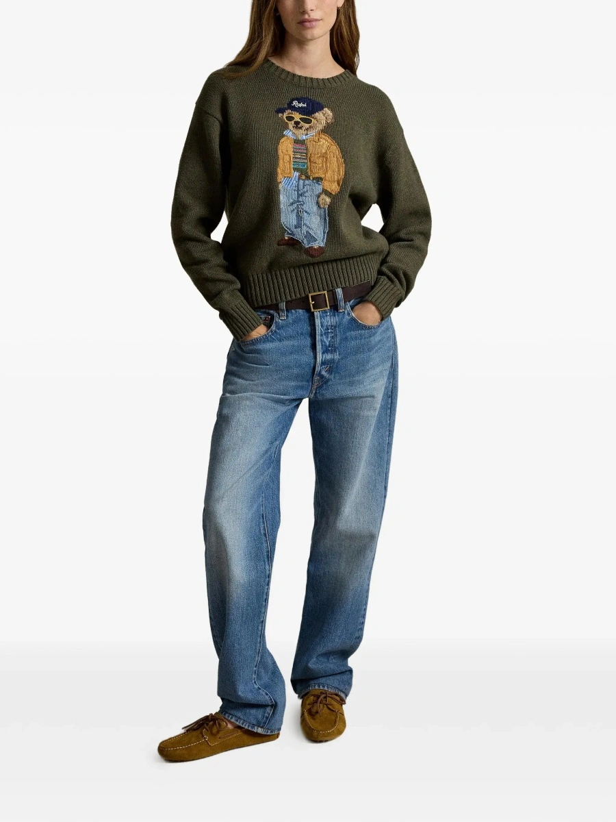 Pulover Ralph Lauren verde din lana si casmir - Img 4