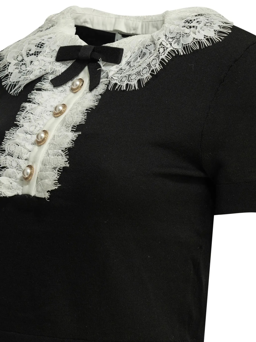 Pulover Sweater with lace collar - Img 4