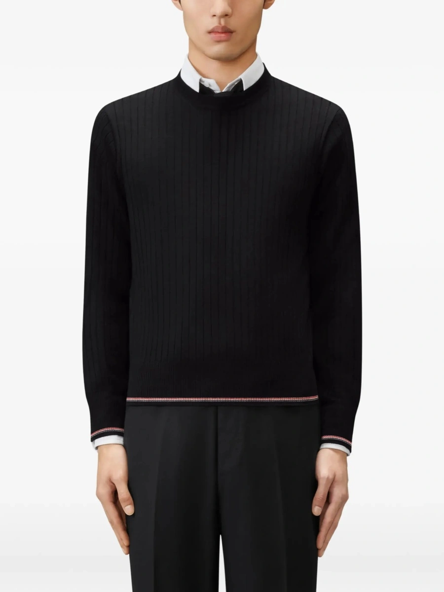 Pulover Thom Browne negru din bumbac - Img 5