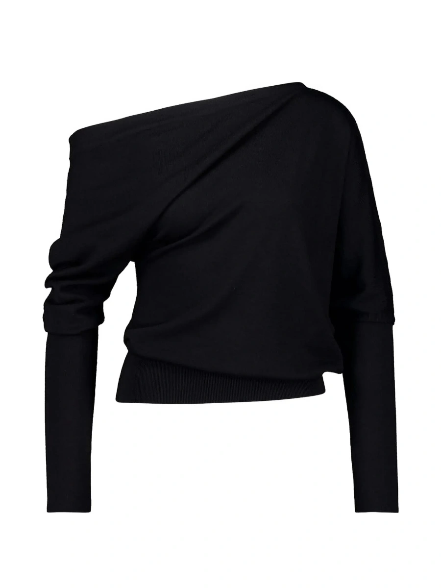 Pulover Tom Ford negru din lana si matase - Img 7