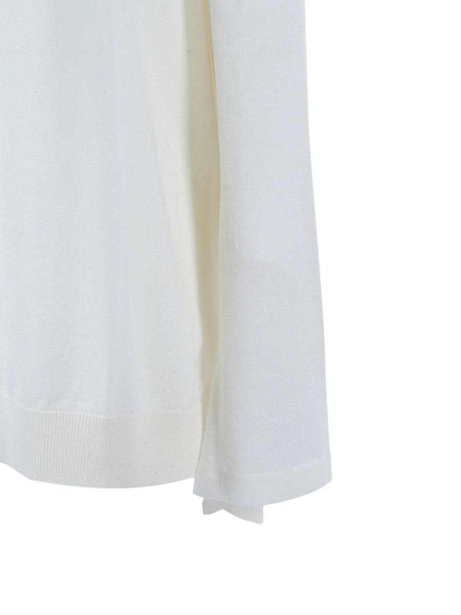 Pulover tricotat Alberta Ferretti alb - Img 3