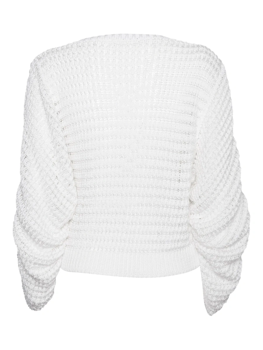 Pulover tricotat Alberta Ferretti alb - Img 2