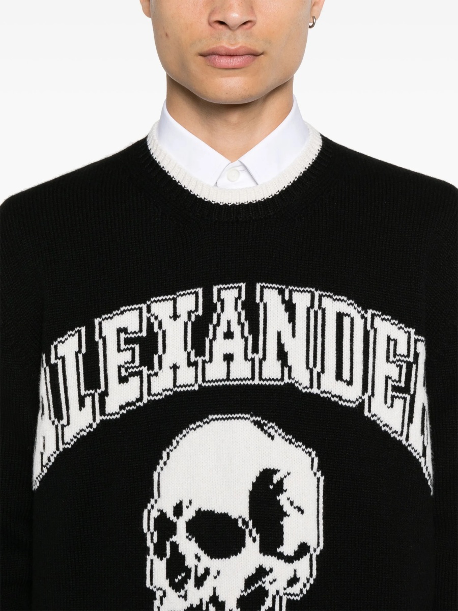 Pulover tricotat Alexander McQueen negru - Img 5