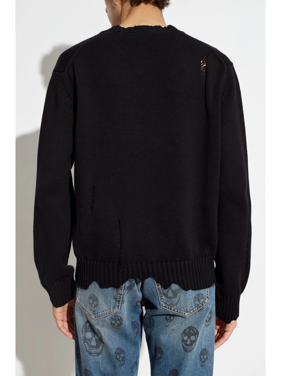 Pulover tricotat Alexander McQueen negru - Img 4