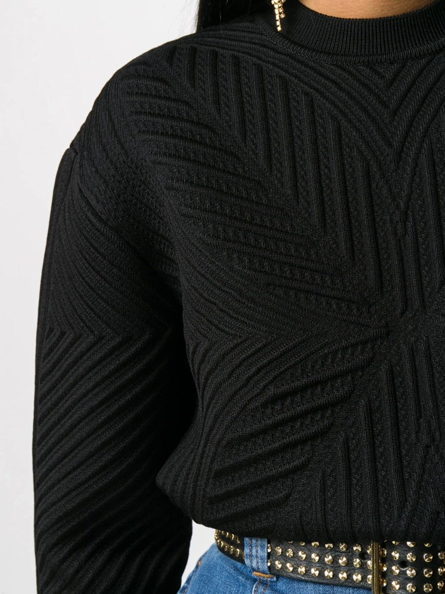 Pulover tricotat Alexander McQueen negru - Img 5