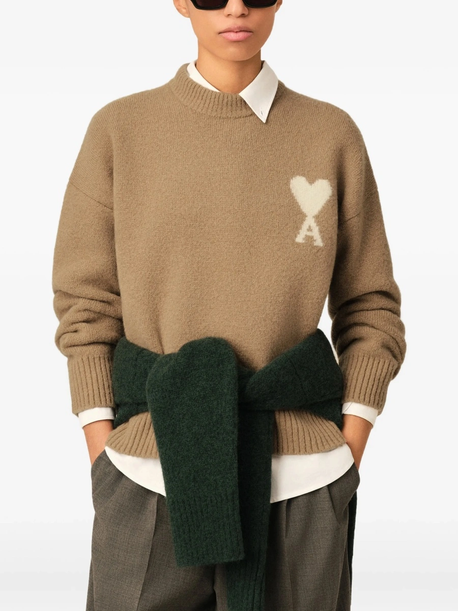 Pulover tricotat AMI Paris ami de coeur neutru - Img 4