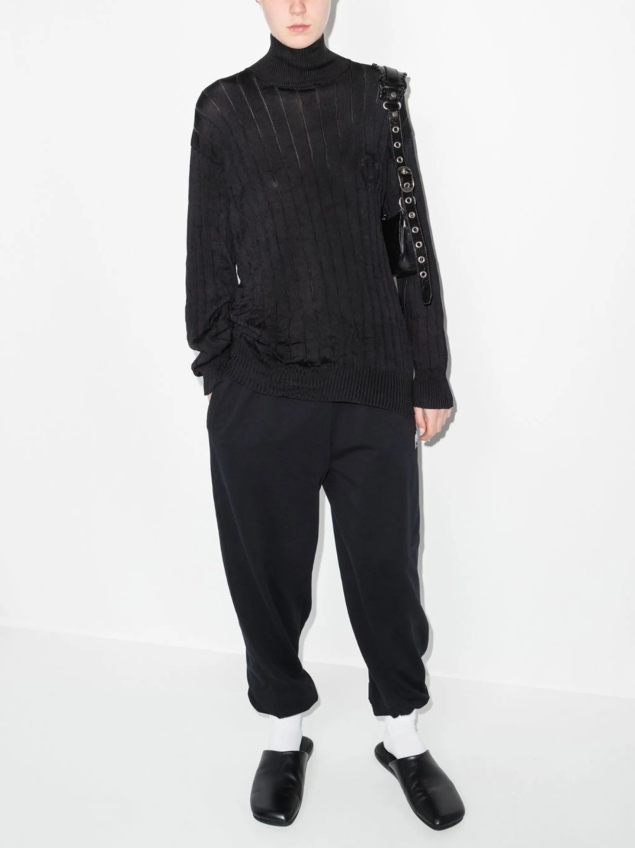 Pulover tricotat Balenciaga negru - Img 2