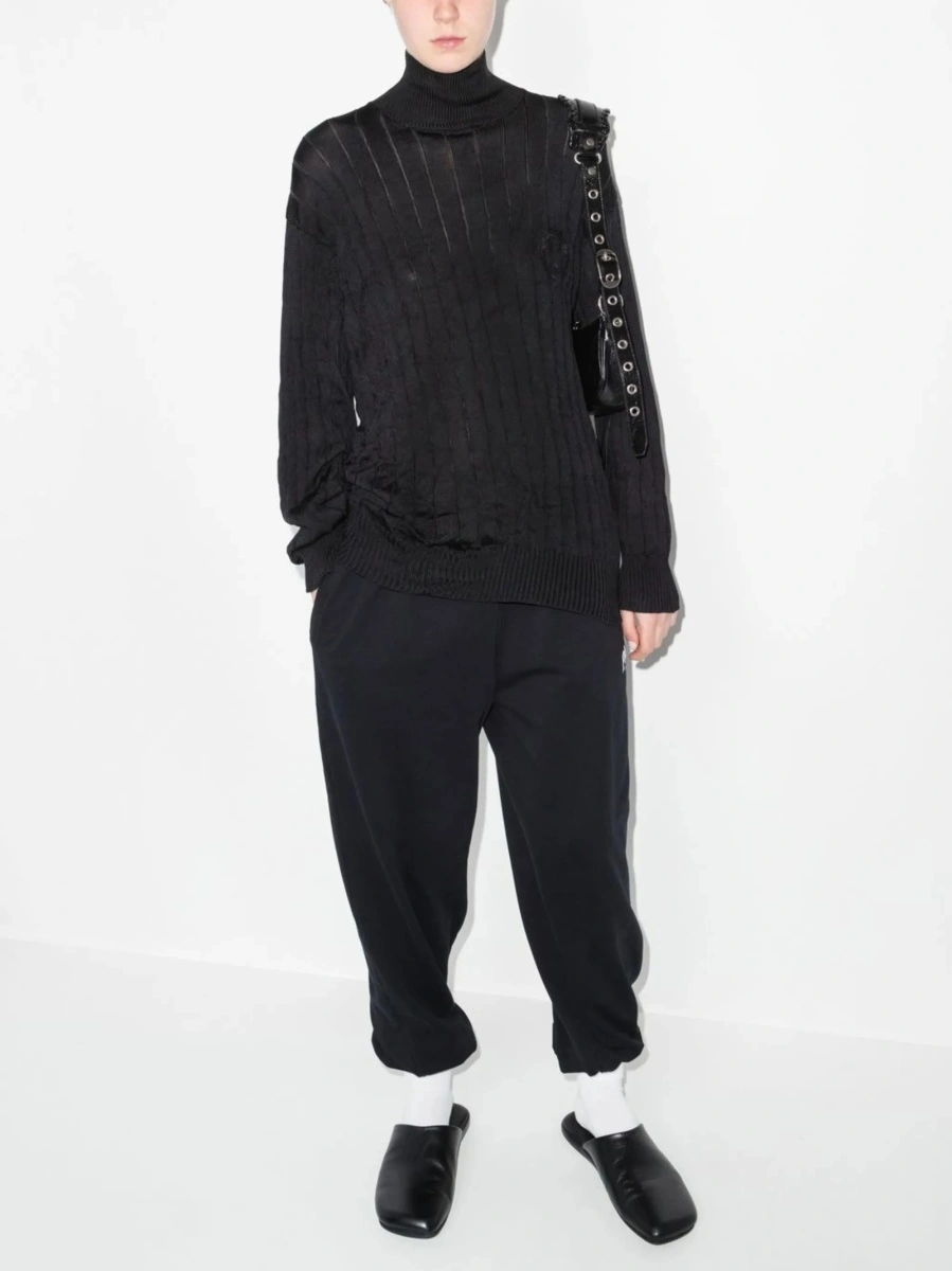 Pulover tricotat Balenciaga negru - Img 2
