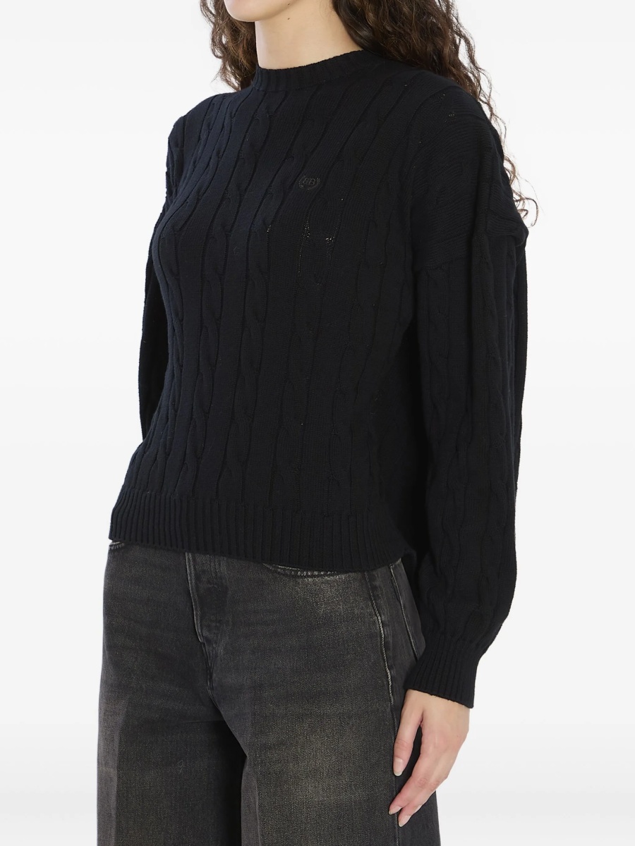 Pulover tricotat Balenciaga negru - Img 4