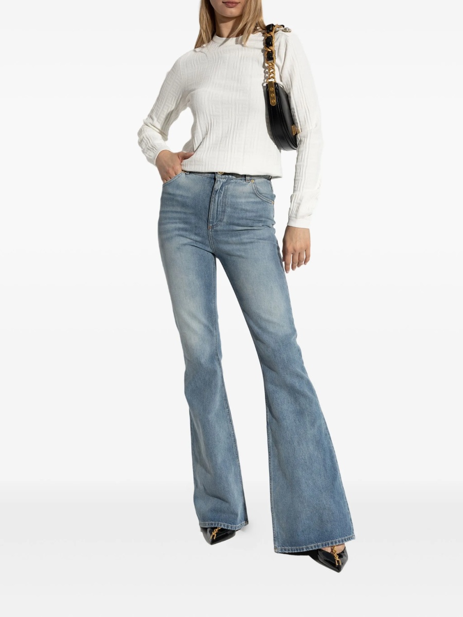 Pulover tricotat Balmain neutru - Img 2