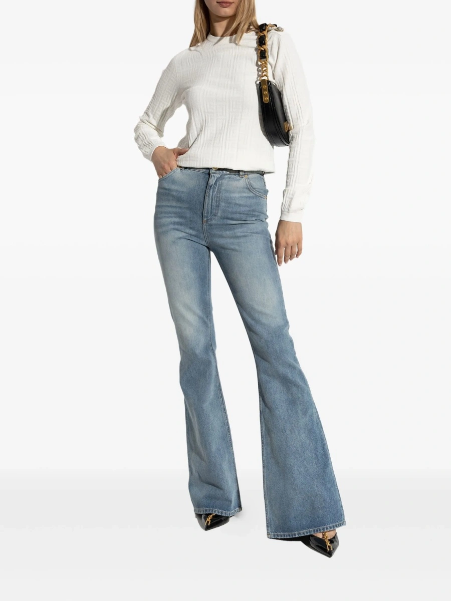 Pulover tricotat Balmain neutru - Img 2