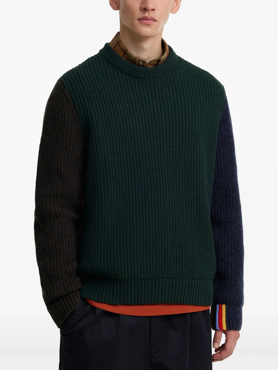Pulover tricotat Barbour verde - Img 3
