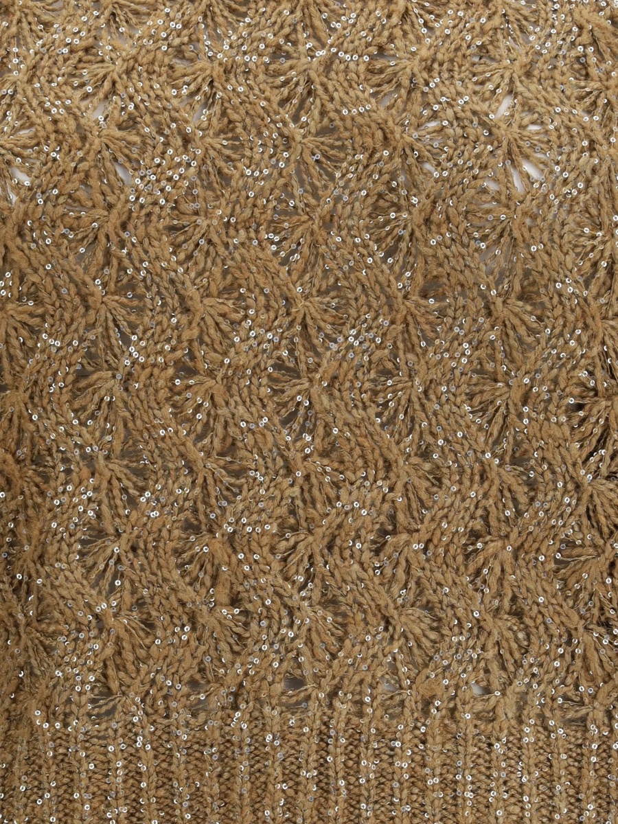 Pulover tricotat Brunello Cucinelli maro - Img 3