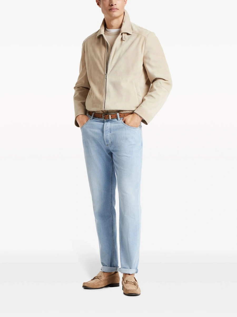 Pulover tricotat Brunello Cucinelli neutru - Img 2