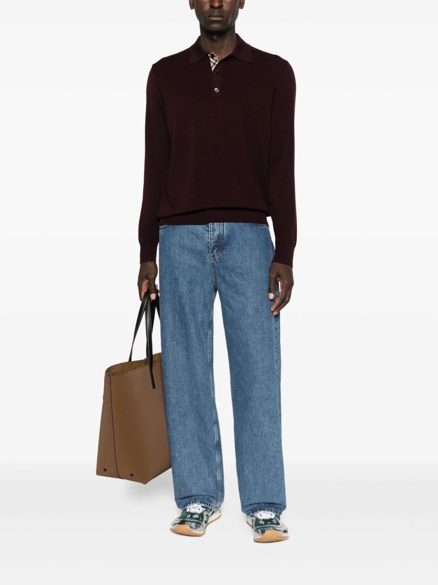 Pulover tricotat Burberry rosu - Img 2