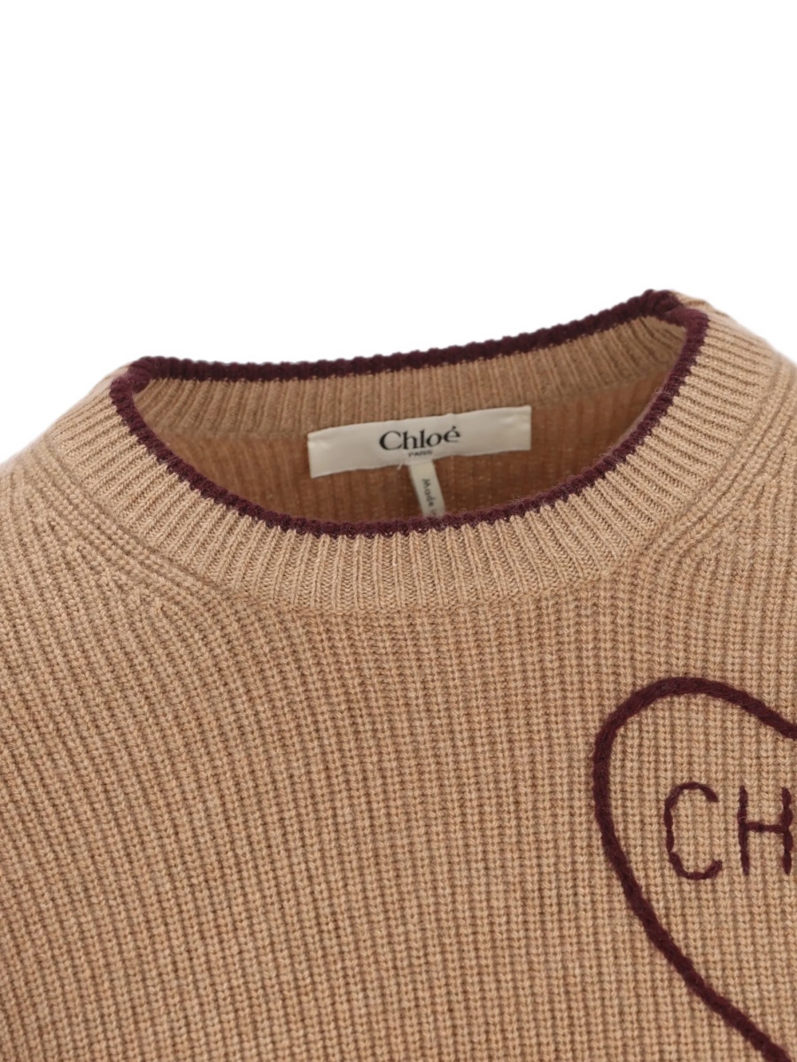 Pulover tricotat Chloe neutru din casmir si lana - Img 4