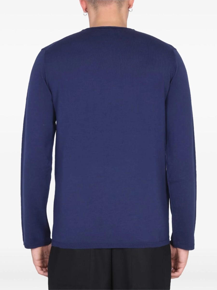 Pulover tricotat Comme des Garçons albastru - Img 3