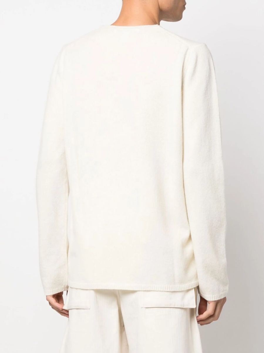 Pulover tricotat Comme des Garçons alb - Img 4