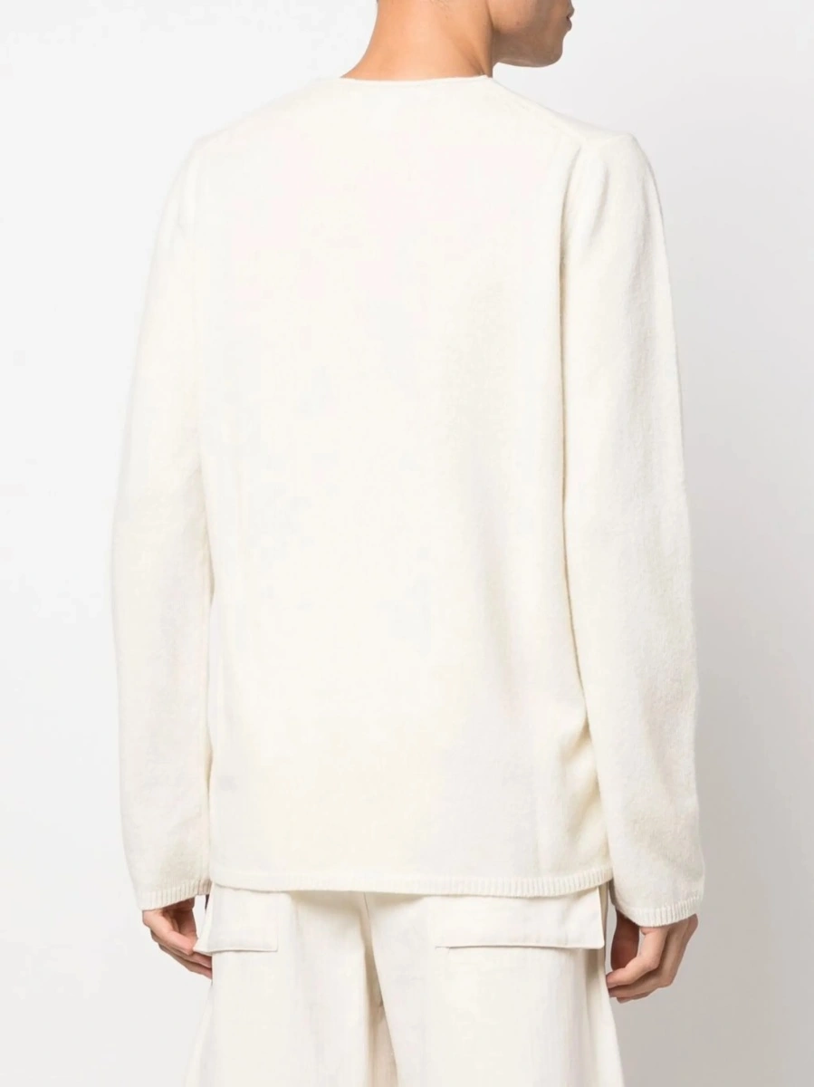 Pulover tricotat Comme des Garçons alb - Img 4