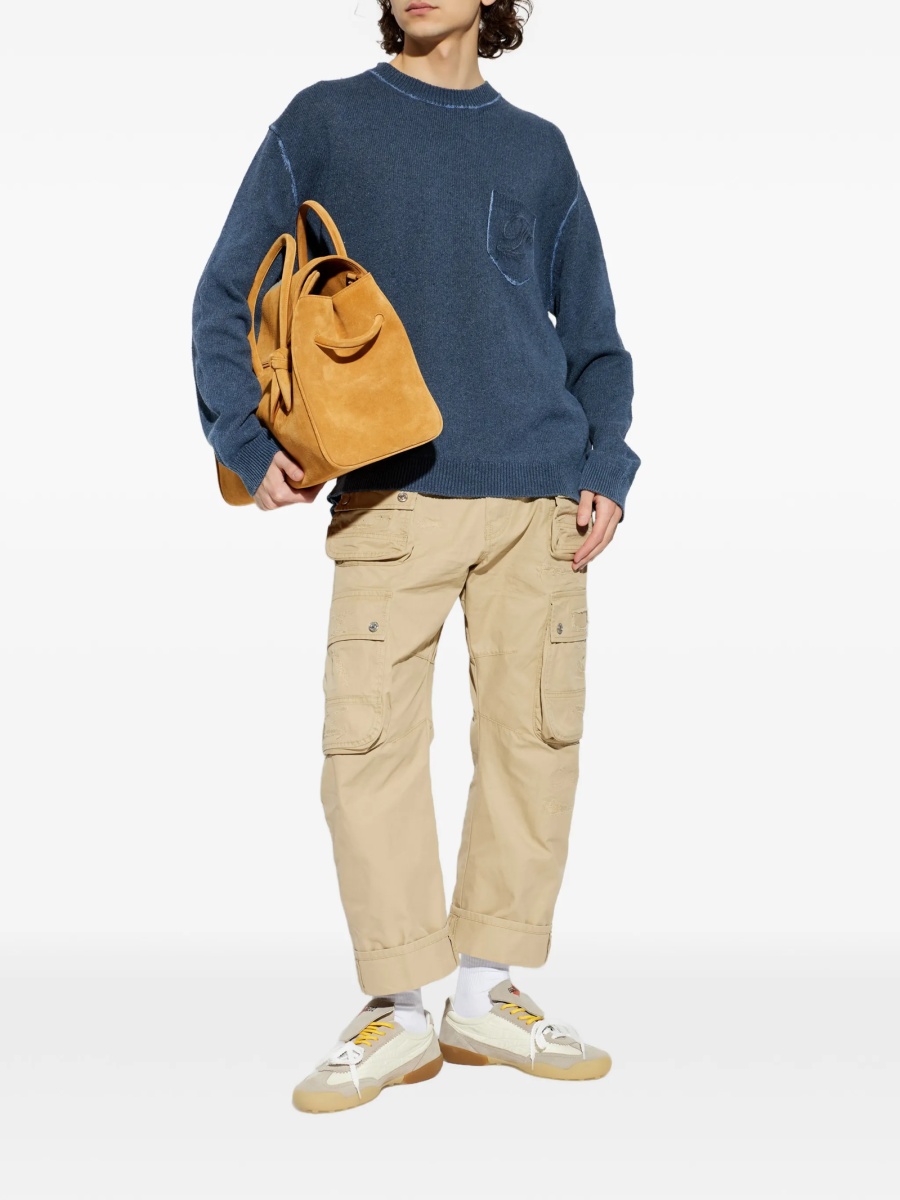 Pulover tricotat DSQUARED2 albastru - Img 2