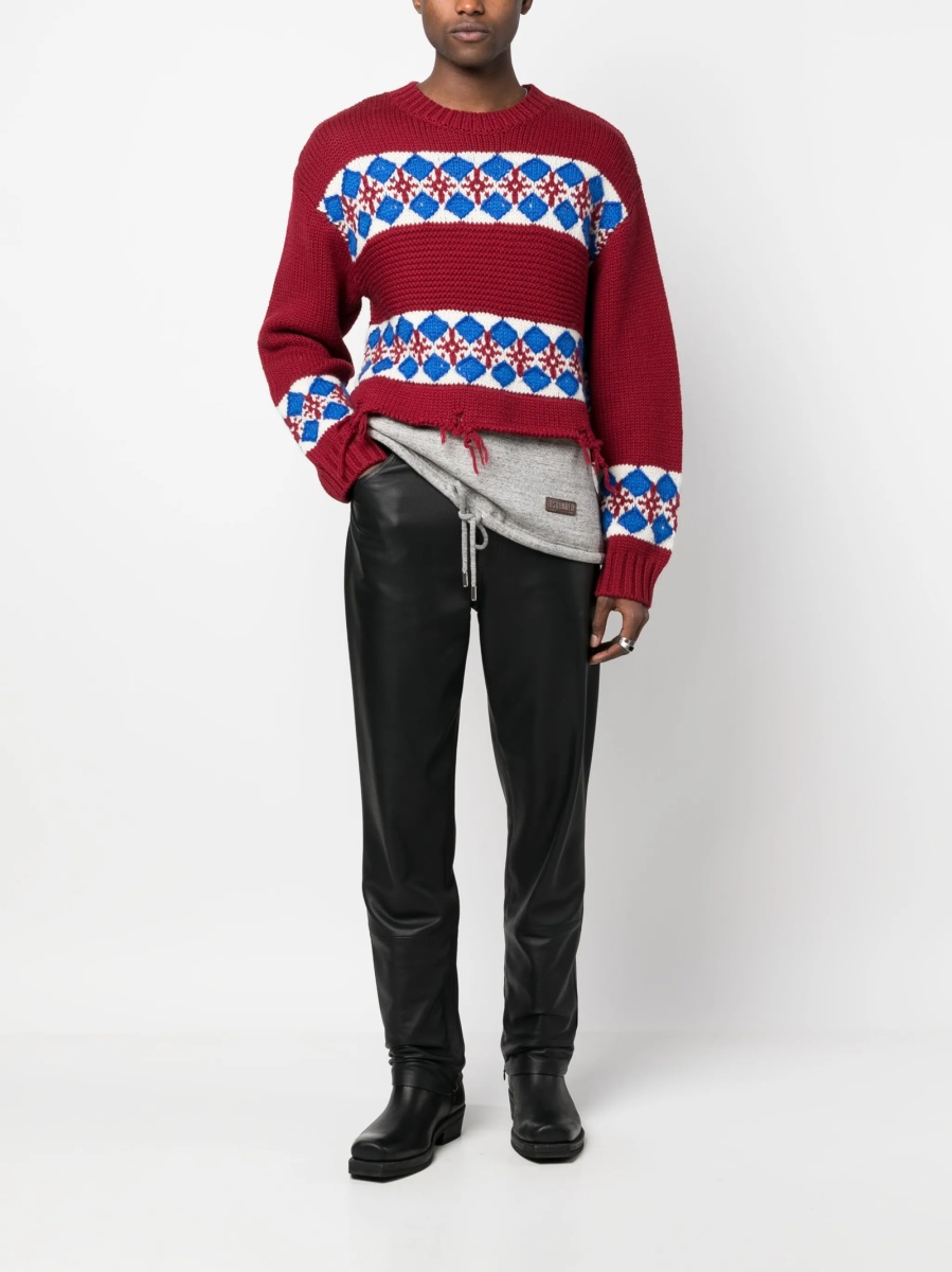 Pulover tricotat DSQUARED2 rosu - Img 2