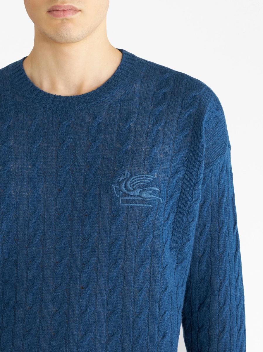 Pulover tricotat ETRO albastru - Img 4