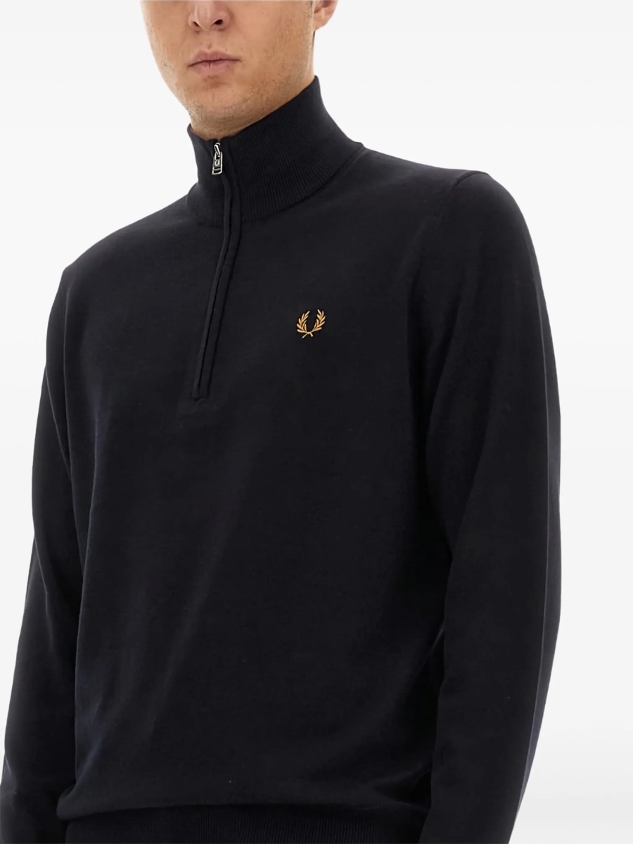Pulover tricotat Fred Perry albastru - Img 4