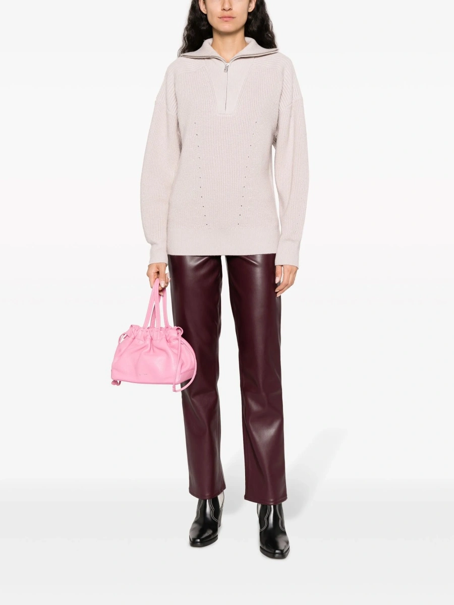 Pulover tricotat ISABEL MARANT ETOILE neutru - Img 2
