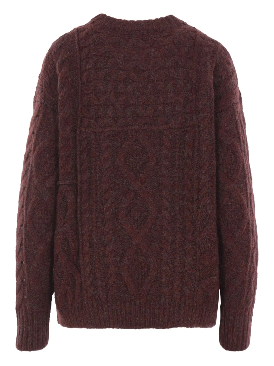 Pulover tricotat ISABEL MARANT ETOILE rosu - Img 2