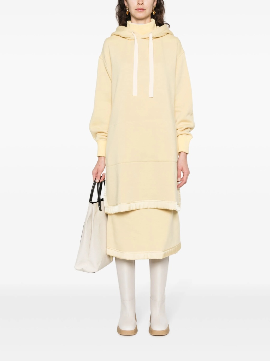 Pulover tricotat Jil Sander galben din lana si bumbac - Img 2