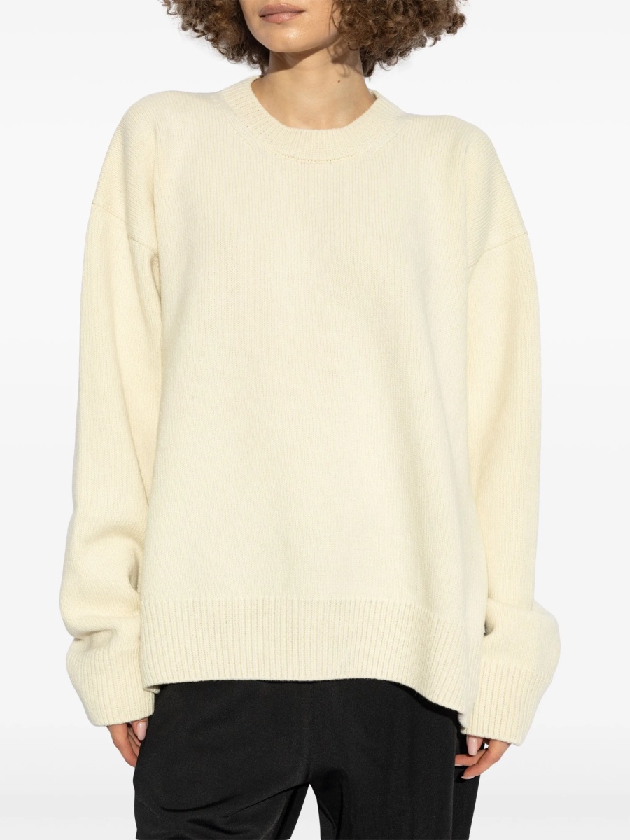 Pulover tricotat Jil Sander neutru - Img 3