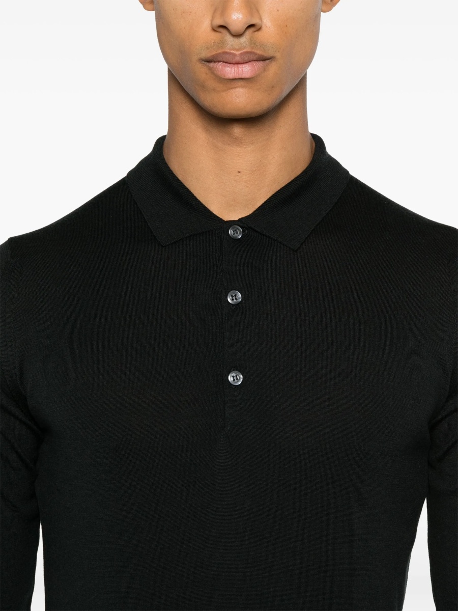 Pulover tricotat John Smedley negru - Img 5