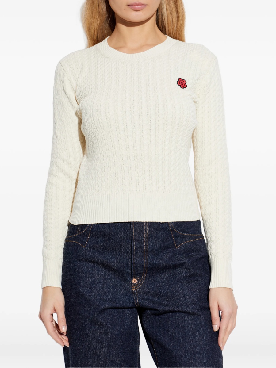 Pulover tricotat Kenzo neutru - Img 3