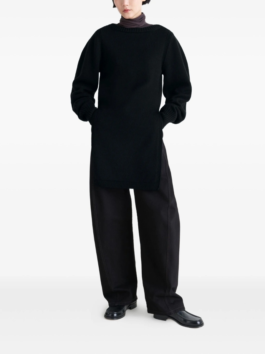 Pulover tricotat LEMAIRE negru - Img 2