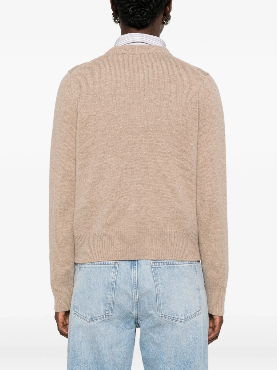 Pulover tricotat MAISON KITSUNÉ neutru - Img 4