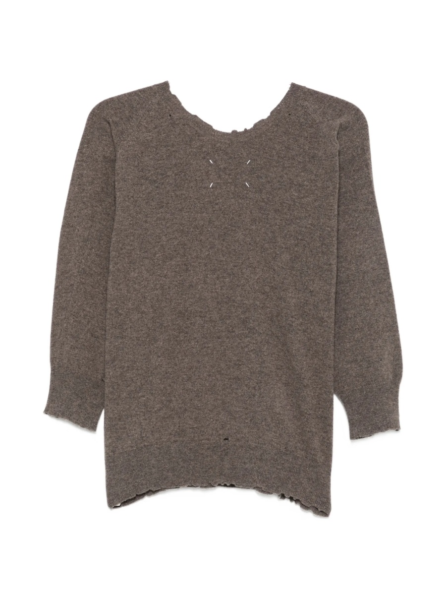 Pulover tricotat Maison Margiela maro - Img 2