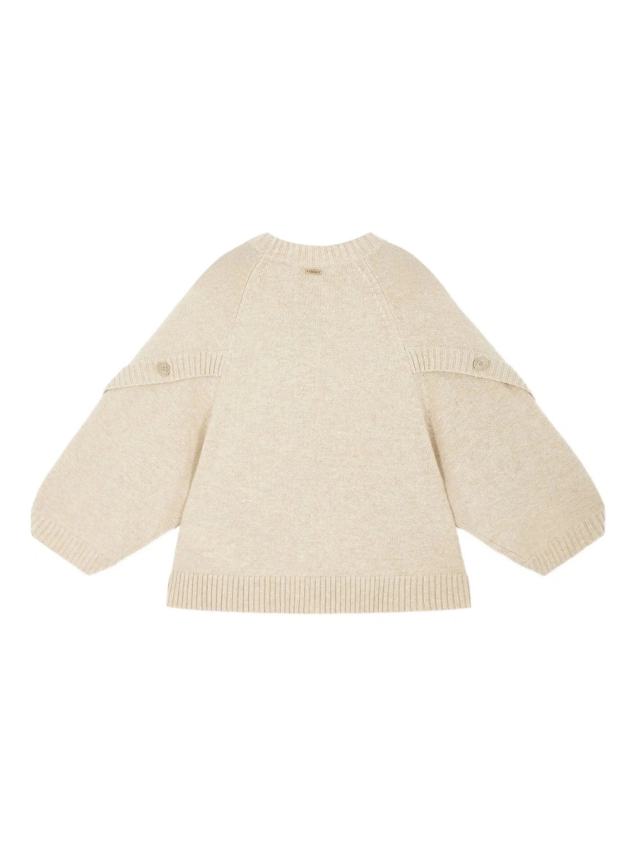 Pulover tricotat Max Mara neutru - Img 2