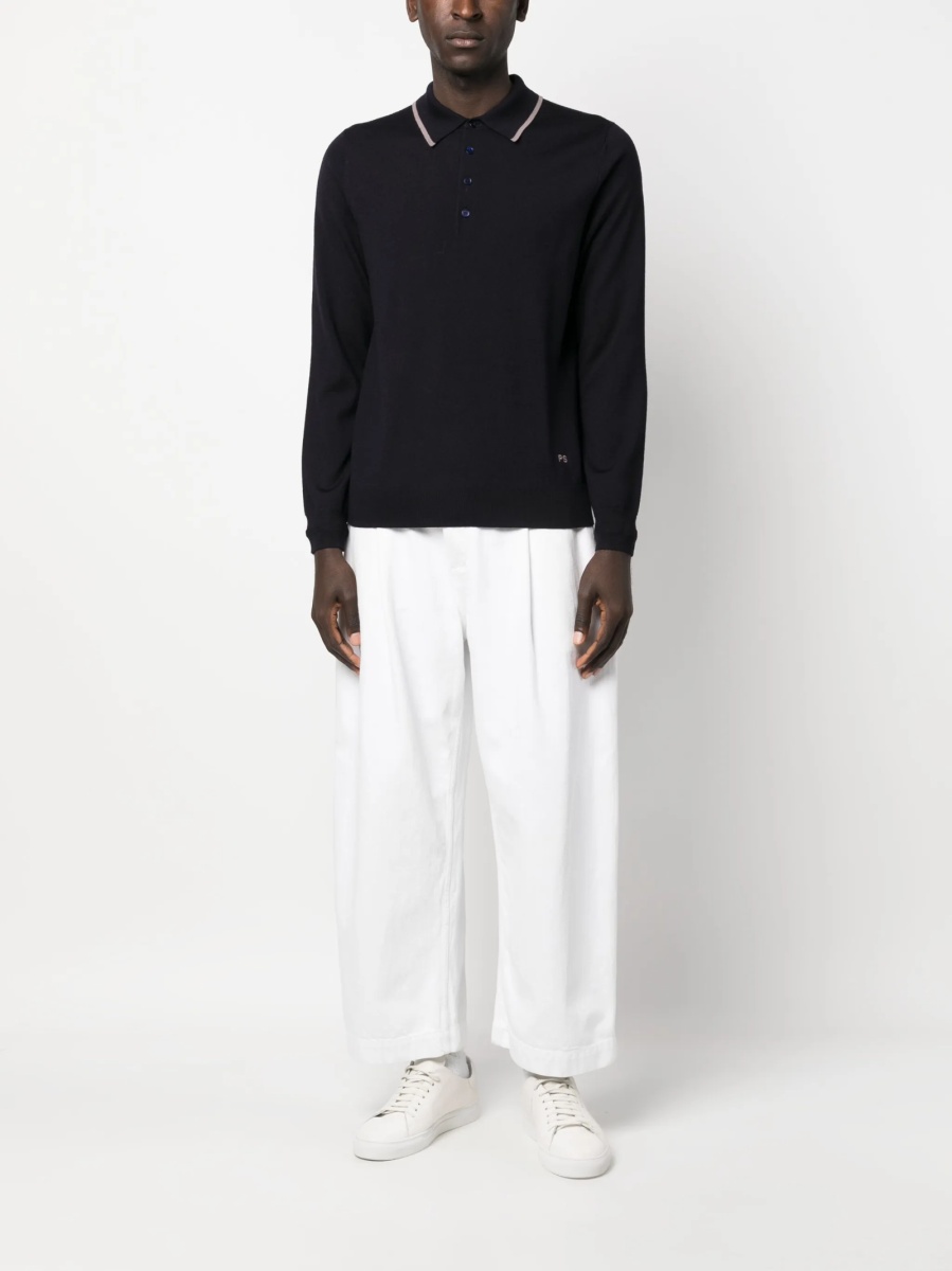 Pulover tricotat Paul Smith albastru - Img 2