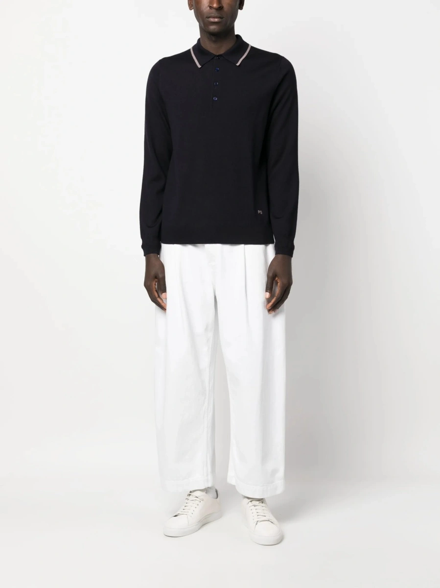Pulover tricotat Paul Smith albastru - Img 2