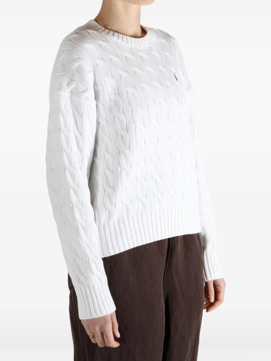 Pulover tricotat Ralph Lauren alb - Img 3
