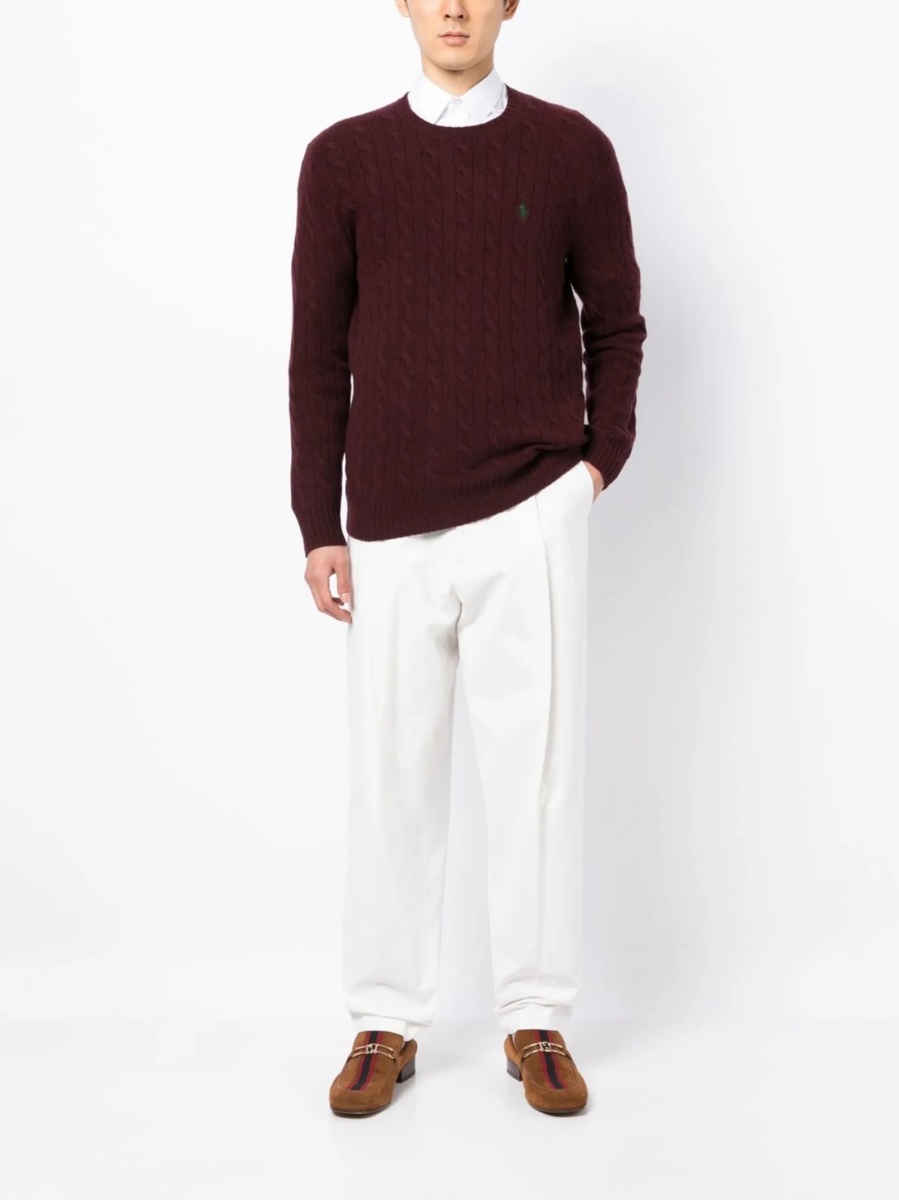 Pulover tricotat Ralph Lauren rosu - Img 2