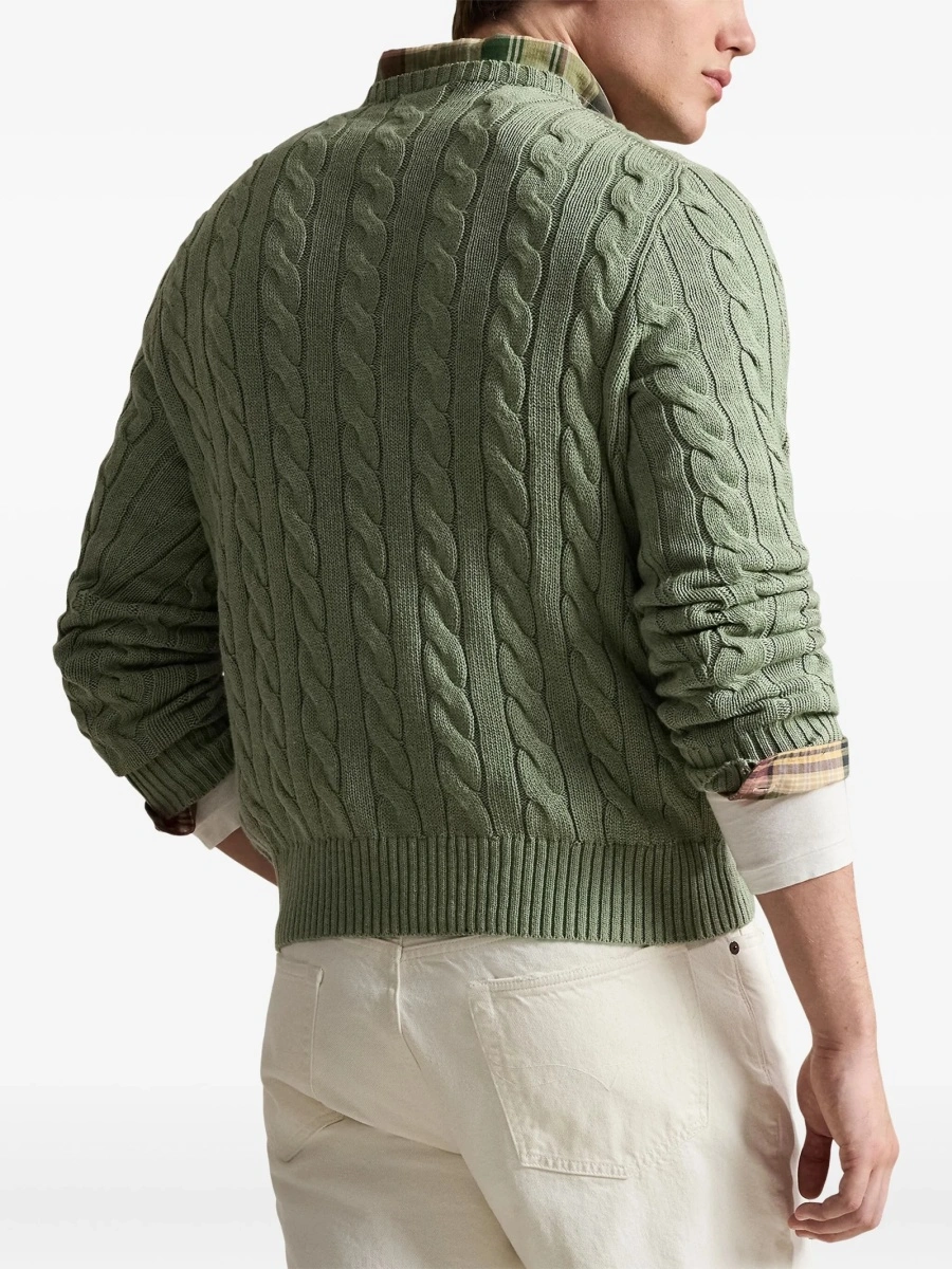 Pulover tricotat Ralph Lauren verde - Img 4