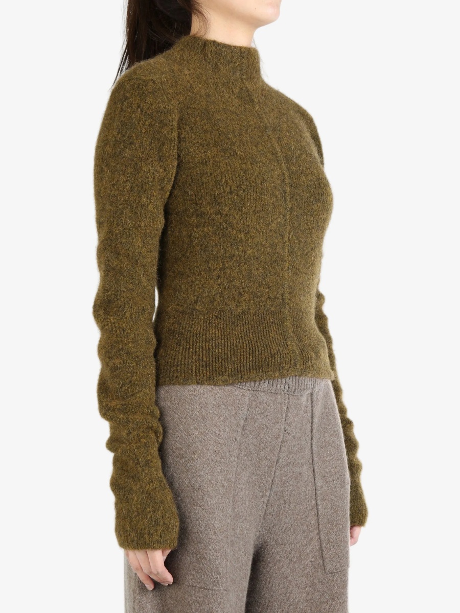 Pulover tricotat Rick Owens verde - Img 2