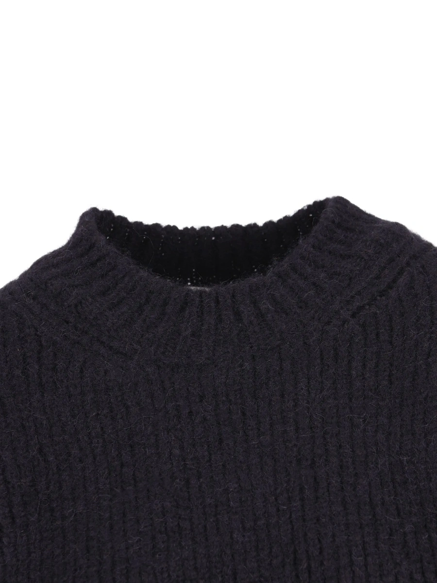 Pulover tricotat Saint Laurent albastru - Img 4