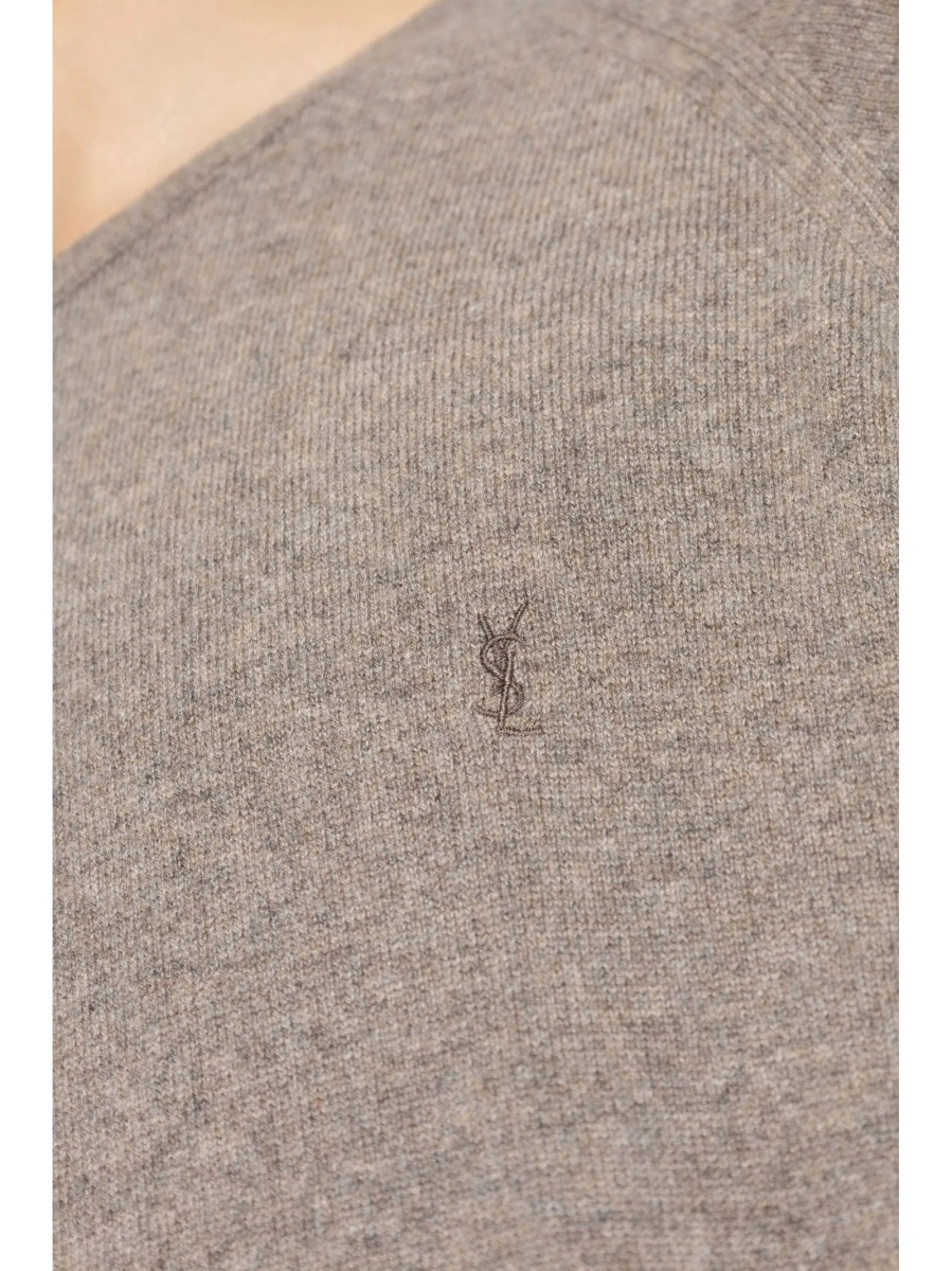 Pulover tricotat Saint Laurent maro - Img 5