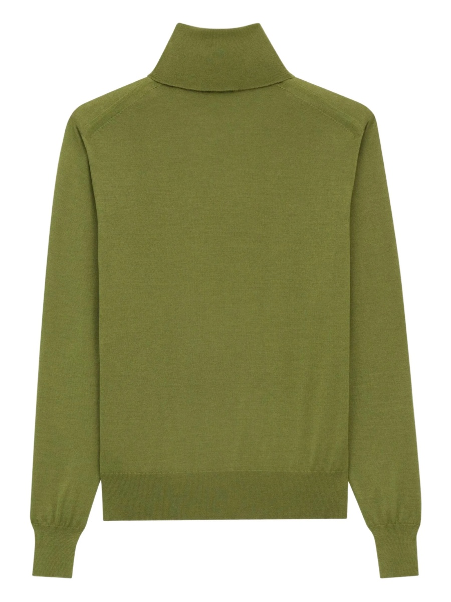 Pulover tricotat Saint Laurent verde - Img 2