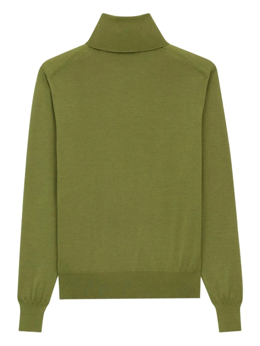 Pulover tricotat Saint Laurent verde - Img 2