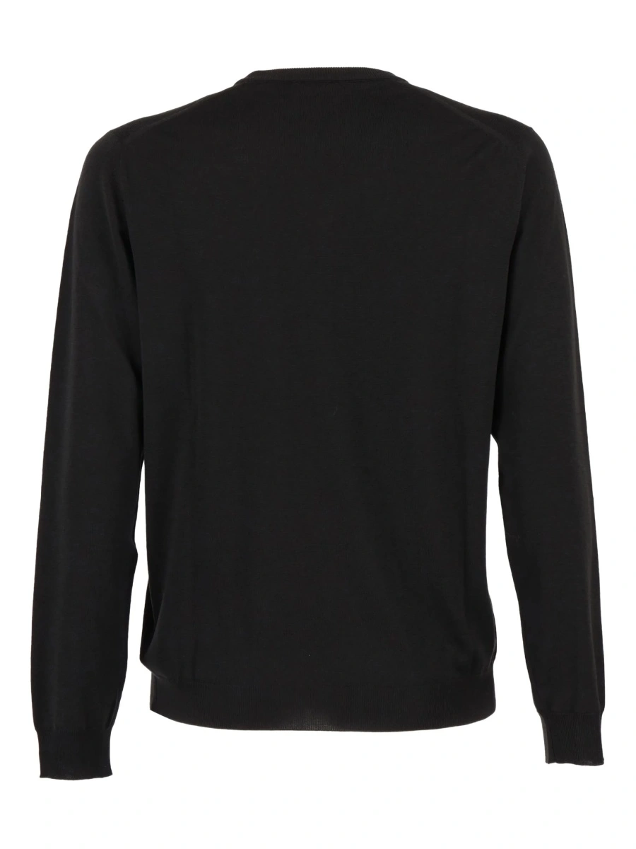 Pulover tricotat SLOWEAR ZANONE negru - Img 2
