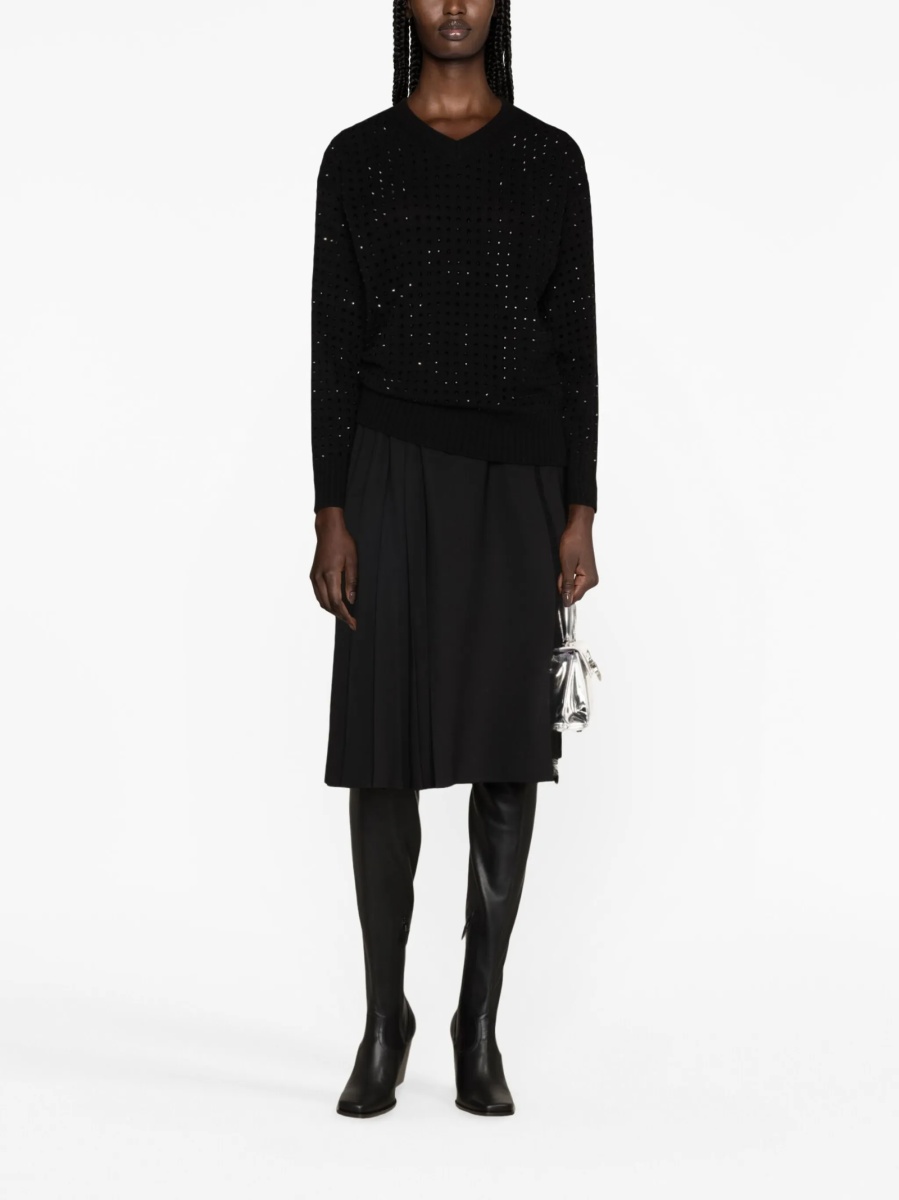 Pulover tricotat SPORTMAX negru - Img 2